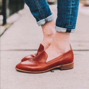 Madewell Leather Loafers in Mahogany 8.5